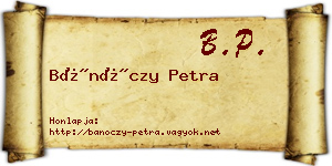 Bánóczy Petra névjegykártya