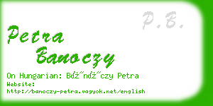 petra banoczy business card